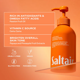 Saltair Exotic Pulp fragrance still life conveying bright, fruity scent