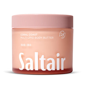Saltair front packaging showing coral coast scent and 10oz size benefit hydration