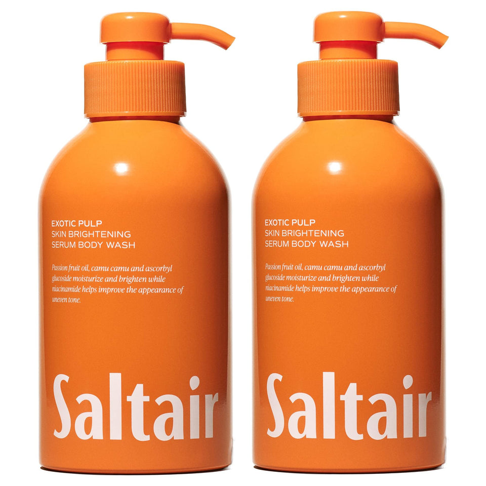 Saltair front packaging showing two bottles and moisturizing benefits