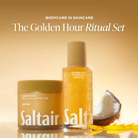 Saltair oil texture close-up showing luminous, non-greasy shimmer and smooth finish