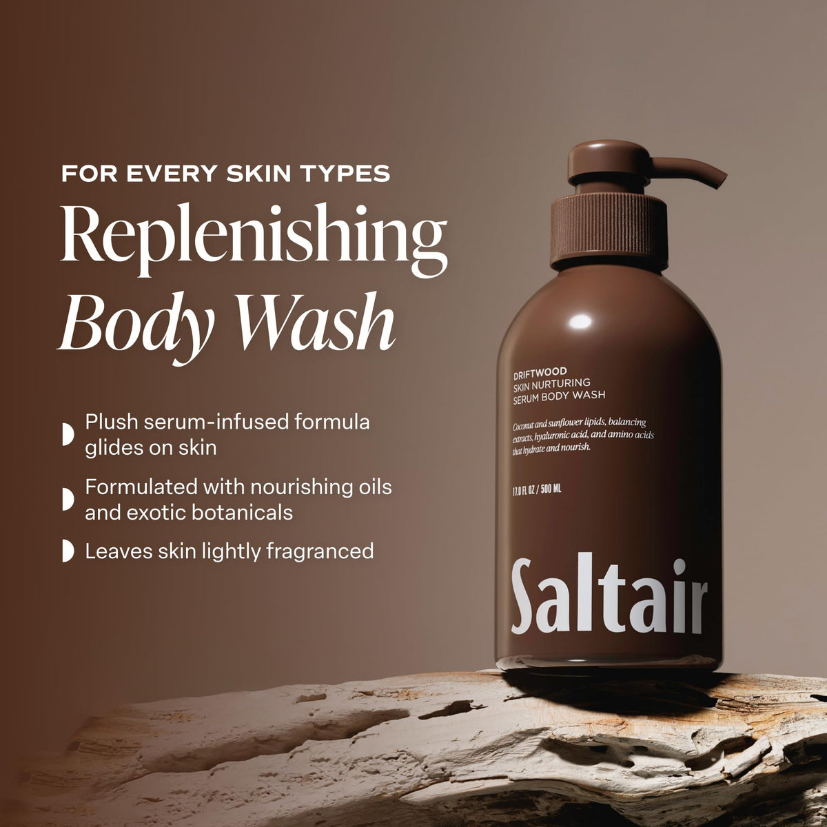 Saltair in-shower lifestyle image showing shower routine comfort
