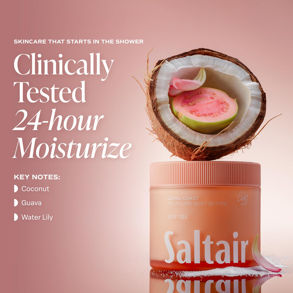 Saltair jar open close-up of creamy texture for fast absorption benefit