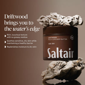 Saltair 10 oz jar beside coin showing true size and portability benefit
