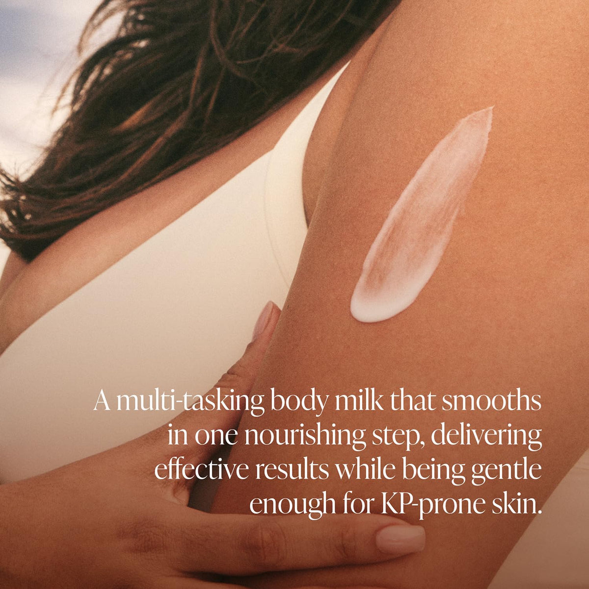 Saltair applied to arm showing visible smoothing and hydration
