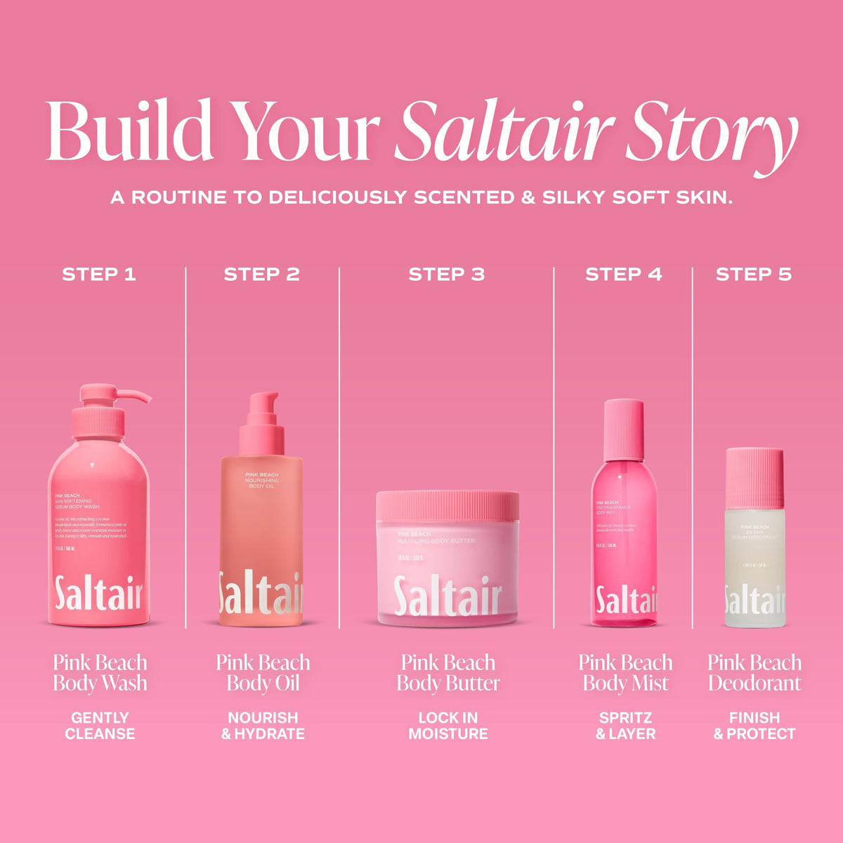 Saltair label ingredient list detail emphasizing paraben-free and vegan benefit