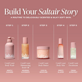 Saltair lifestyle beach setup suggesting tropical scent and mood enhancement