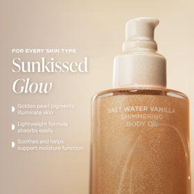 Saltair pearl pigments macro view revealing fine golden shimmer for subtle luminosity