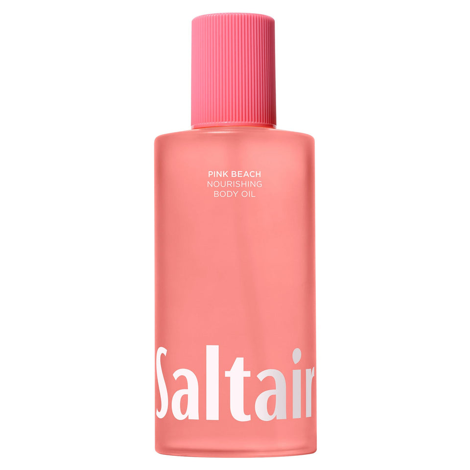 Saltair front bottle view showing Pink Beach label and hydrating benefit