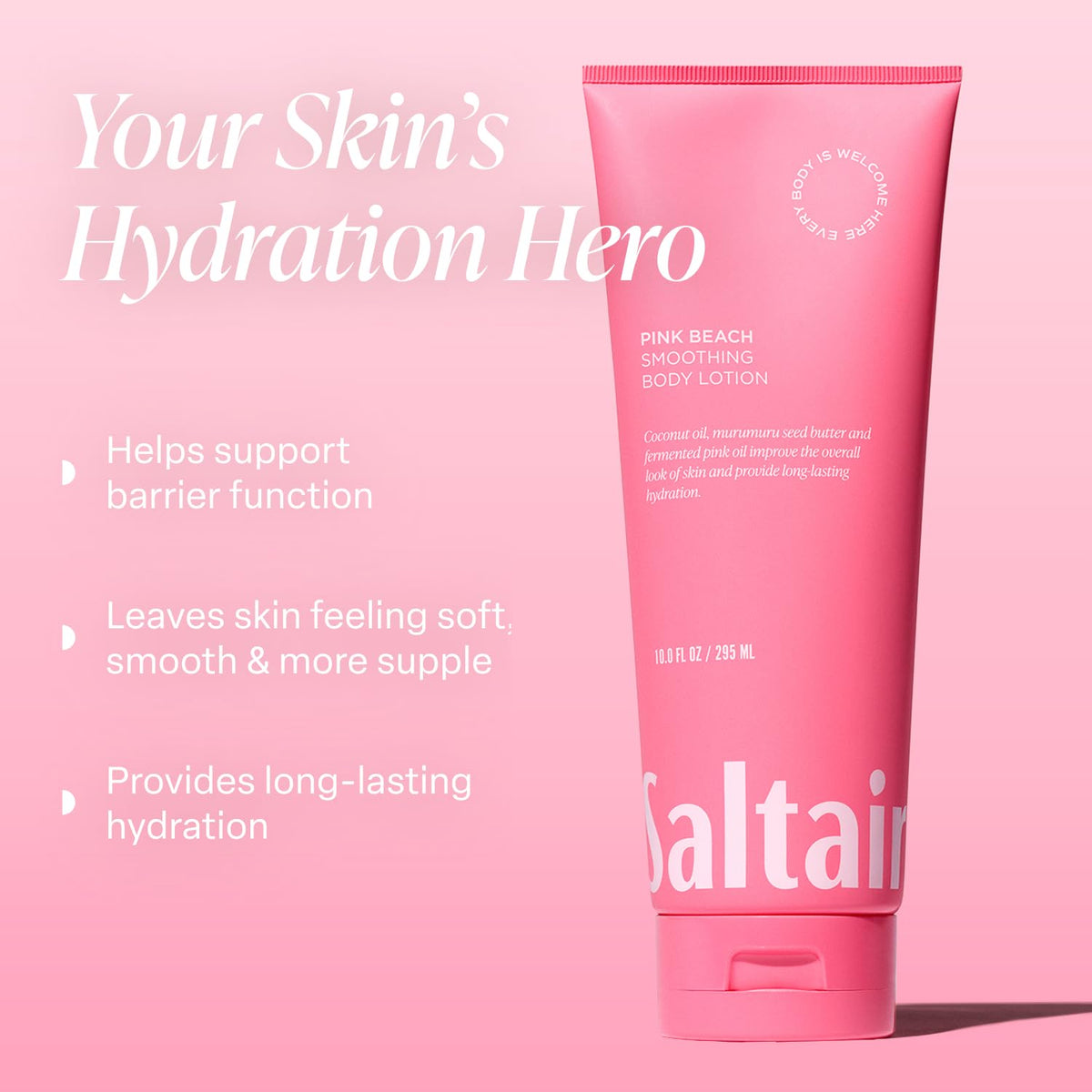 Saltair cream texture in tube close-up showing fast-absorbing moisturizer