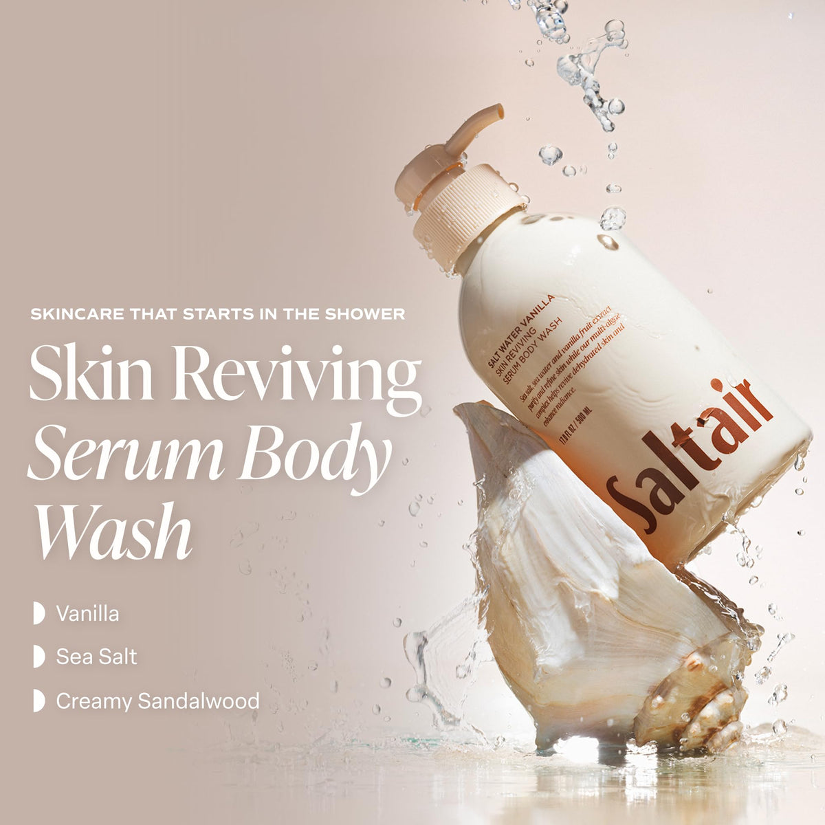 Saltair pump dispensing creamy foam for easy controlled application benefit