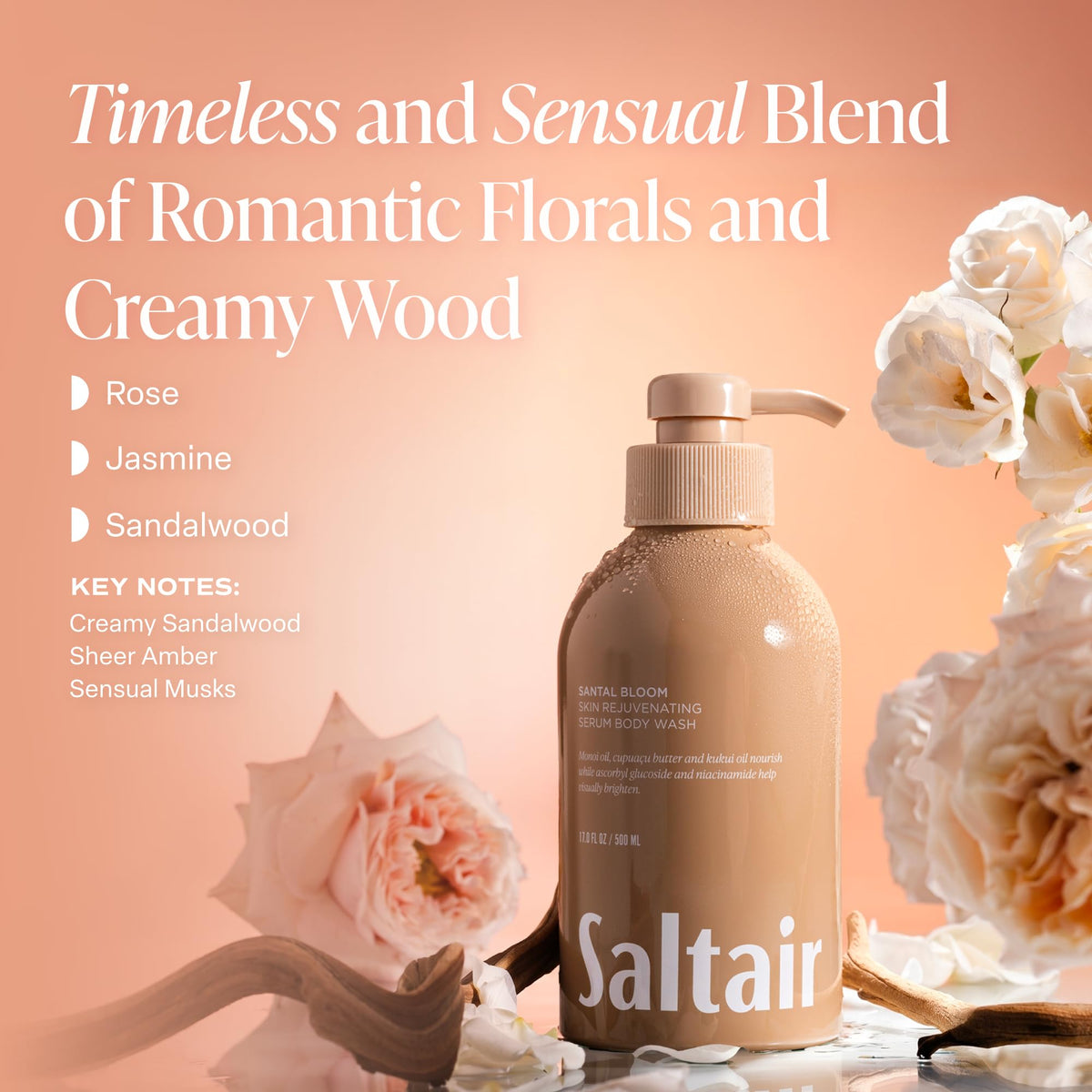 Saltair pump dispenser closeup highlighting easy single-hand use