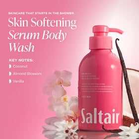 Saltair pump dispenser close-up highlighting easy one-hand use benefit