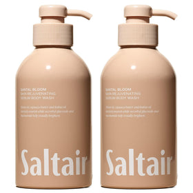 Saltair front packaging showing two Santal Bloom bottles and benefits