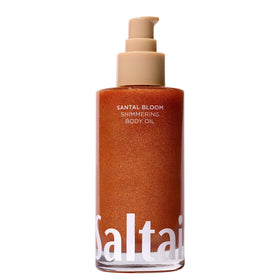 Saltair bottle front packaging showing Santal Bloom and benefit hydrating glow