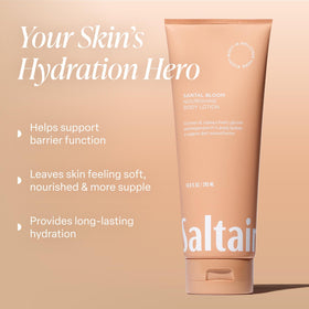 Saltair close-up of lotion texture spreading for fast absorption