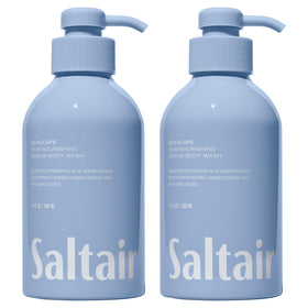 Saltair front packaging showing two 17oz bottles and Seascape scent benefit