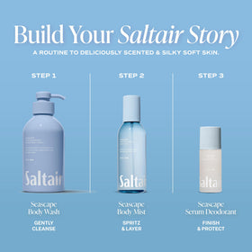 Saltair label and ingredient list view highlighting hyaluronic acid and B5