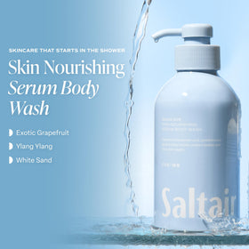 Saltair pump dispenser detail for easy one-handed use and controlled dosing