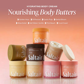 Saltair jar held in hand showing 10oz scale and generous supply benefit