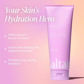Saltair close-up of lotion texture showing creamy hydration and absorption