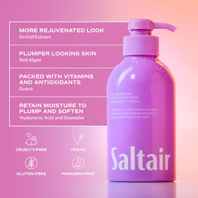 Two Saltair bottles styled in bathroom highlighting value pack convenience benefit