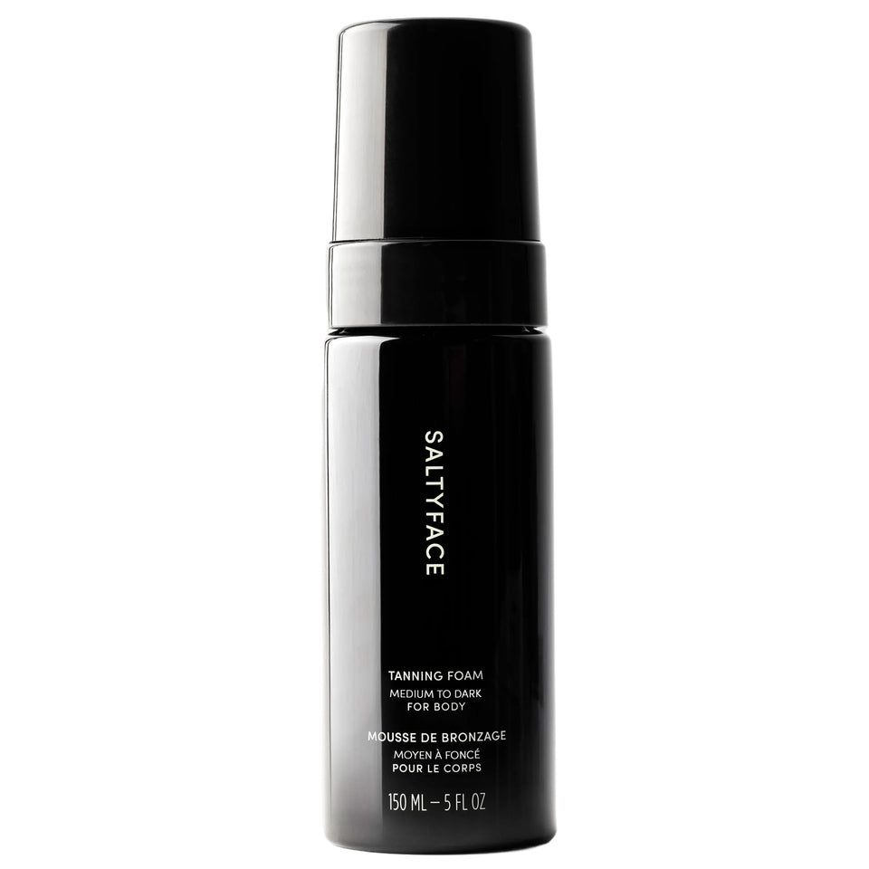 SALTYFACE bottle front packaging showing label and pump for clear benefit
