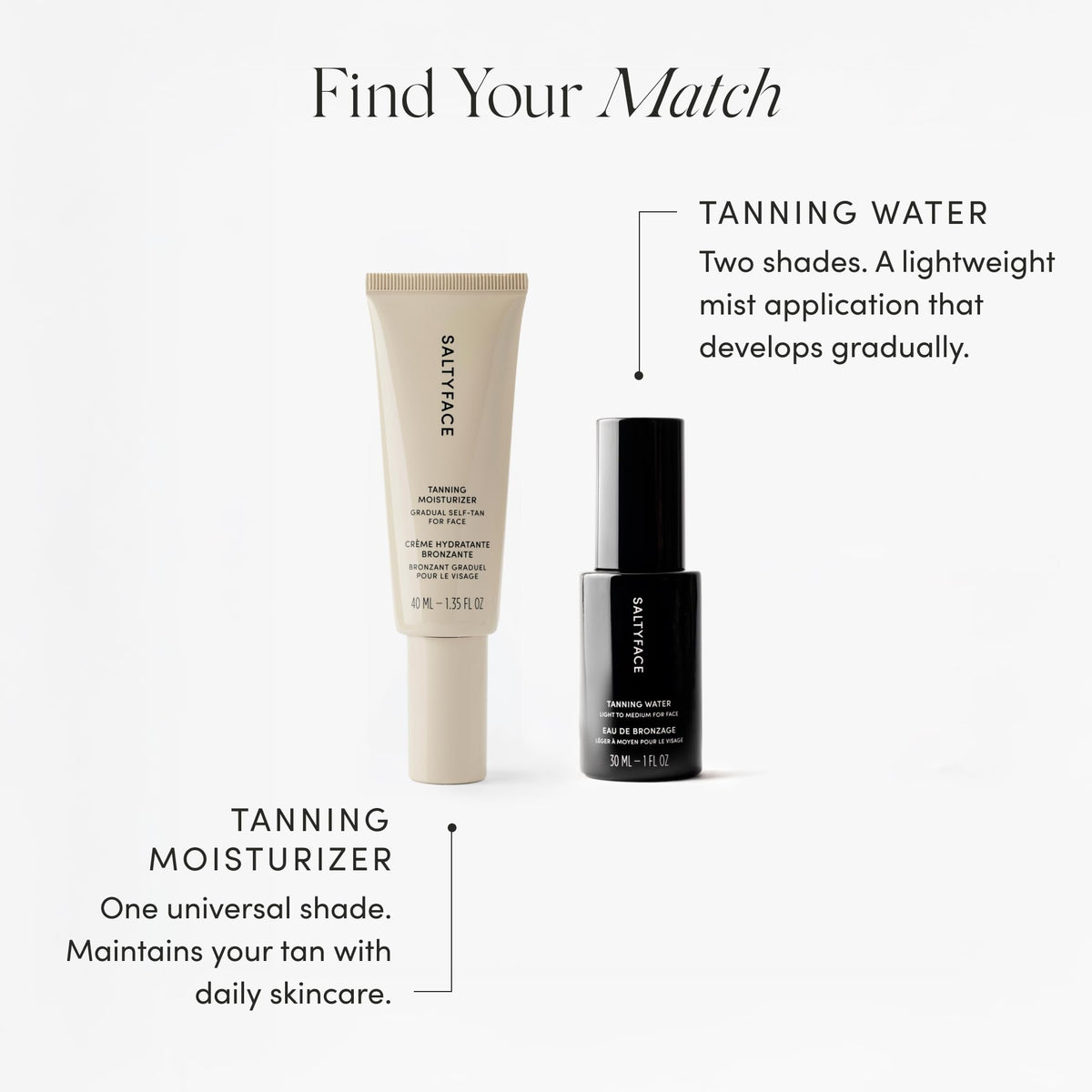 SALTYFACE label closeup highlighting clean ingredients and skin-safe formula