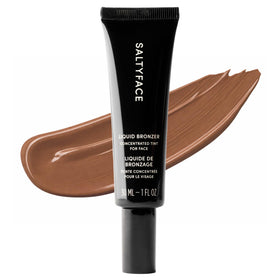 saltyface front bottle showing sleek label and immediate glow benefits