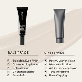 saltyface mixed with moisturizer demonstrating easy customization and hydration benefit