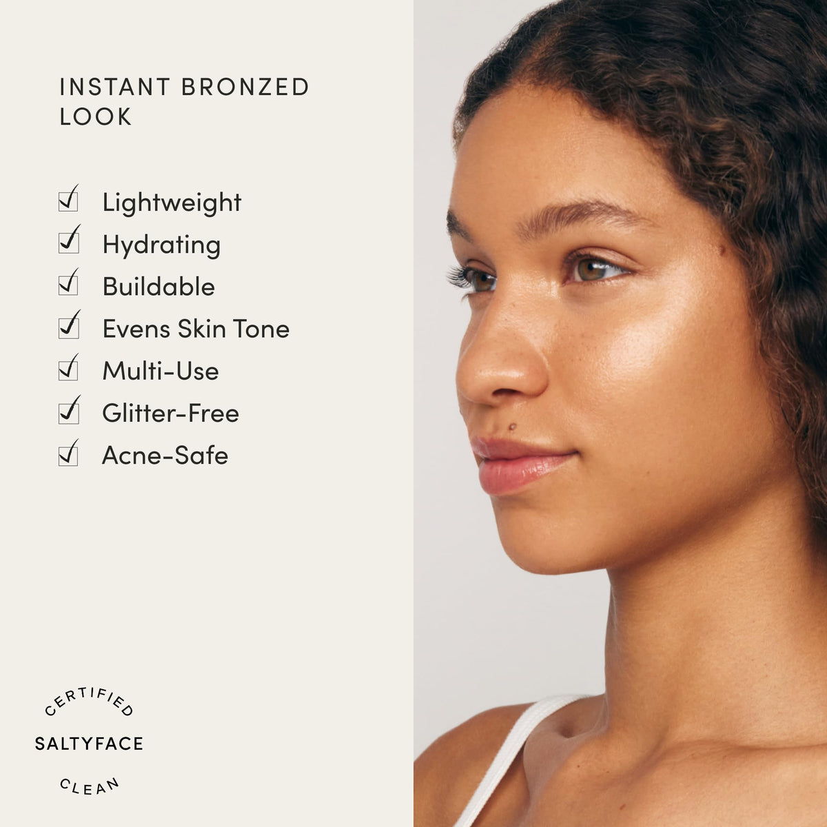 saltyface texture close-up on skin showing lightweight blendable finish benefit