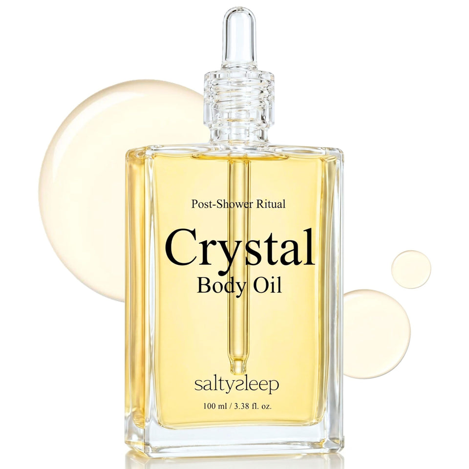 Saltysleep front packaging showing bottle and elegant labeling for luxe presentation