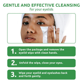 SaluVera wipes next to makeup items for quick daily removal