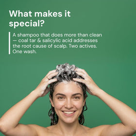 SALVE Cosalic texture lather demonstrating foaming action that helps lift flakes and residues