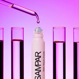Sampar Prodigal Pen applied over light makeup demonstrating spot correction without smudging