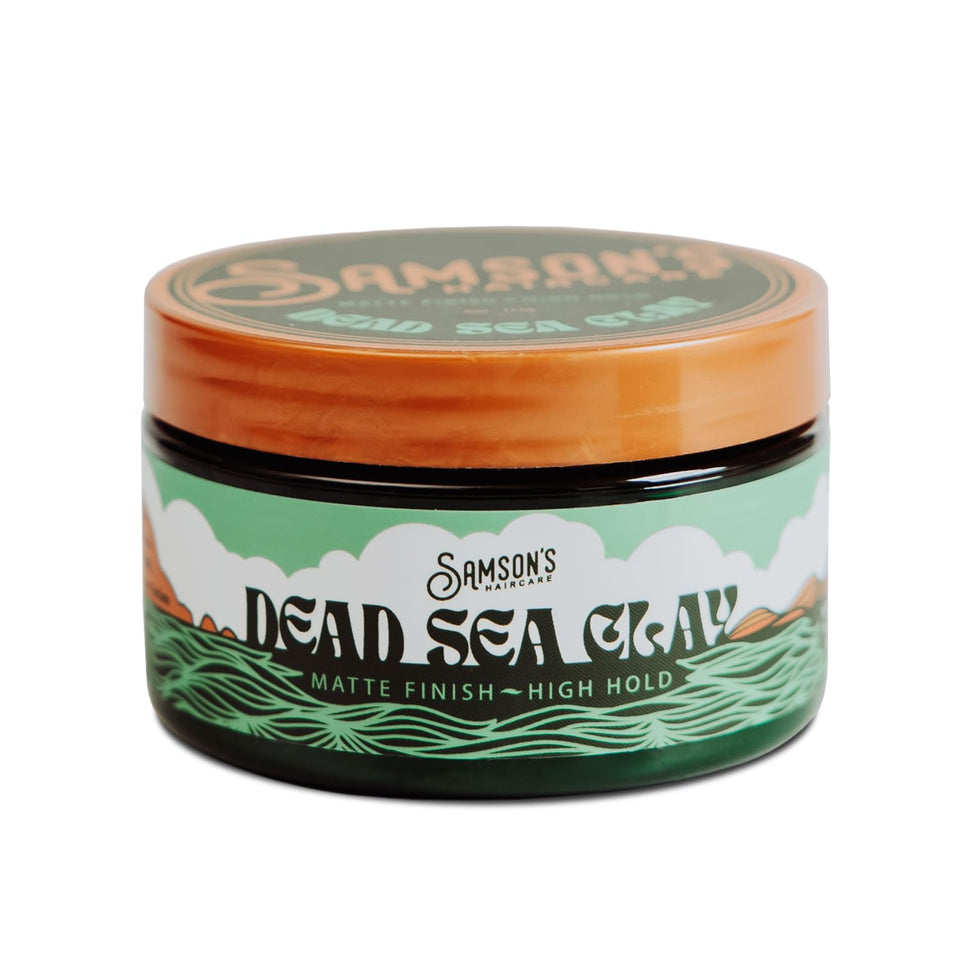 SAMSON'S HAIRCARE front jar view showing product branding and benefit of matte hold