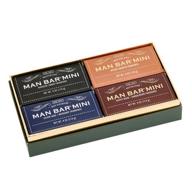 San Francisco Soap Company front packaging showing four mini bars and gift-ready design benefit