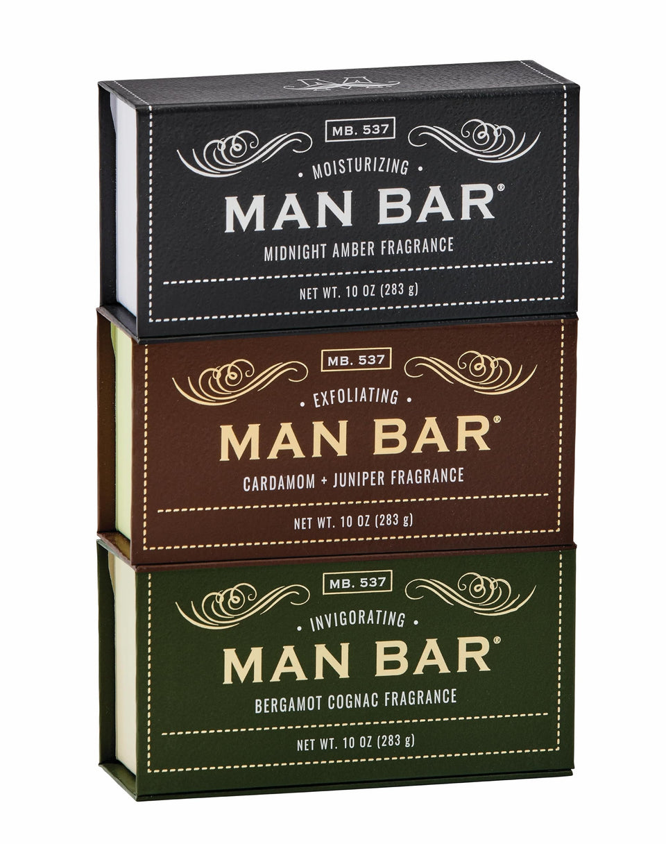 San Francisco Soap Company gift box front view showing three bars and premium presentation