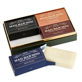 San Francisco Soap Company open gift box with four scented minis for easy gifting benefit