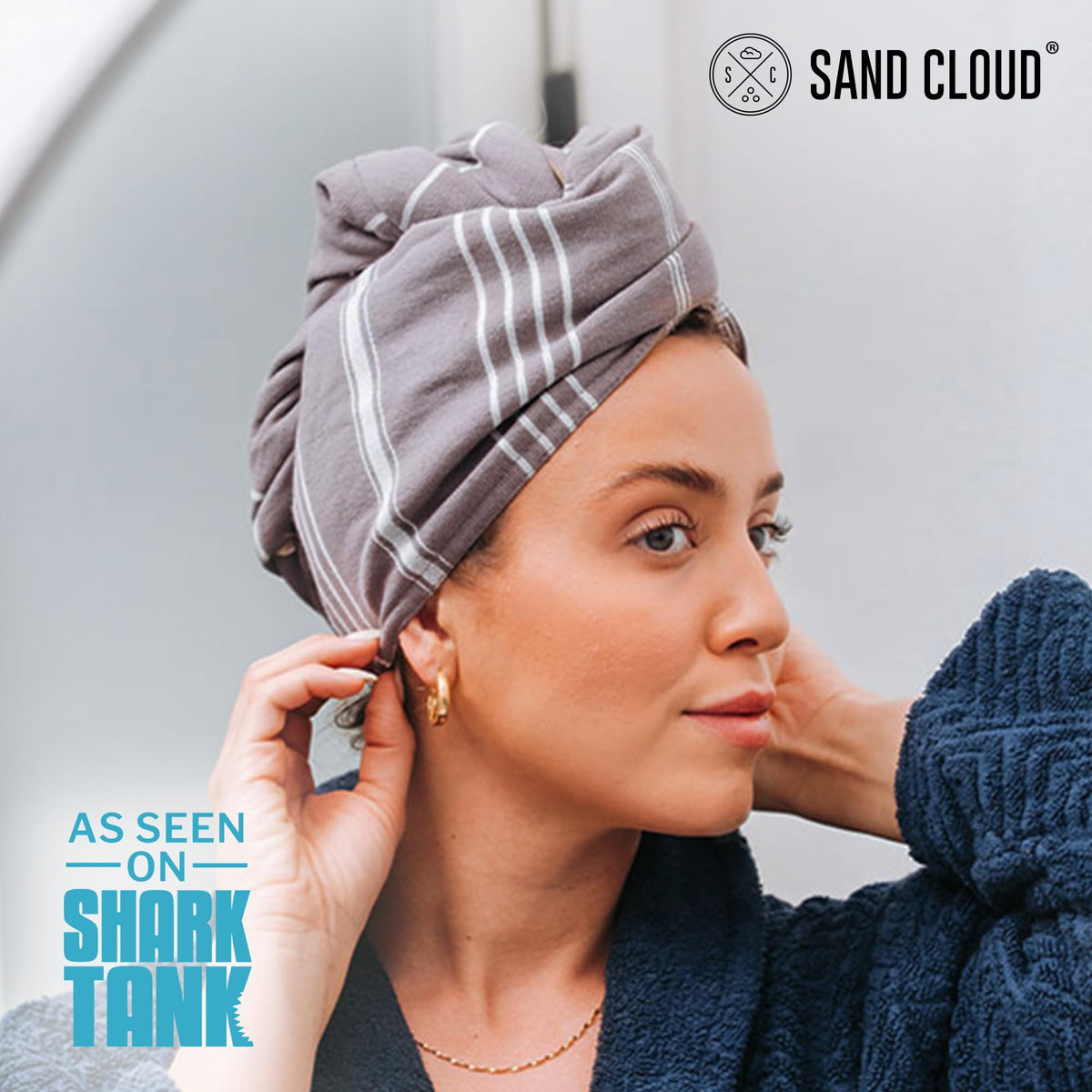 Sand Cloud close-up of half-terry weave texture highlighting absorbency and softness