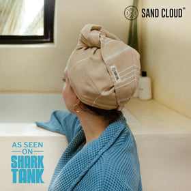 Sand Cloud towel close-up half-terry texture highlighting absorbency and gentle touch