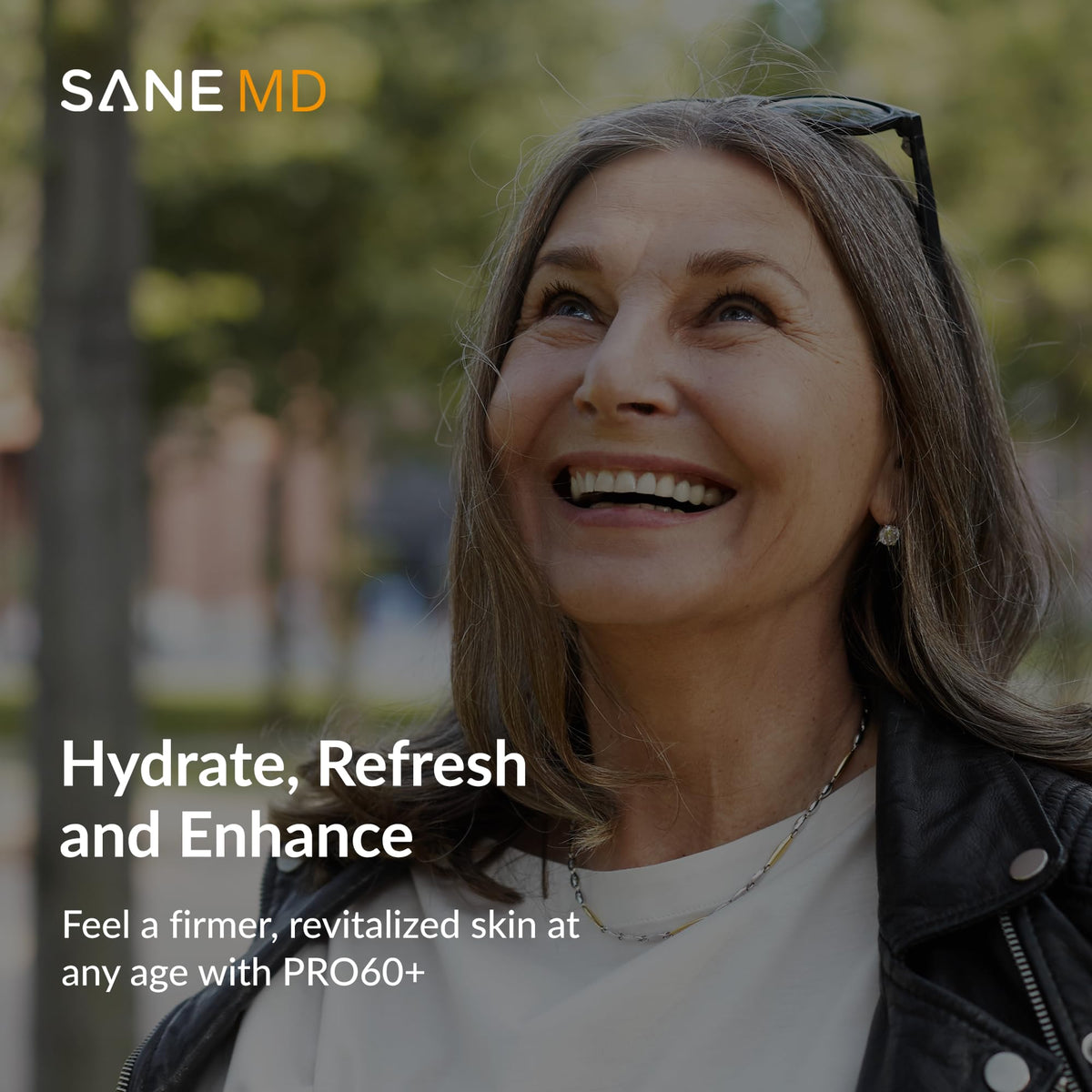 SANE MD illustrative before-after mockup indicating improved texture