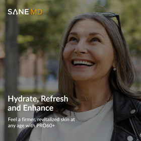 SANE MD illustrative before-after mockup indicating improved texture