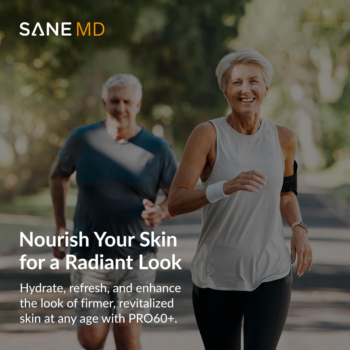 SANE on a bathroom counter styled for daily routine convenience