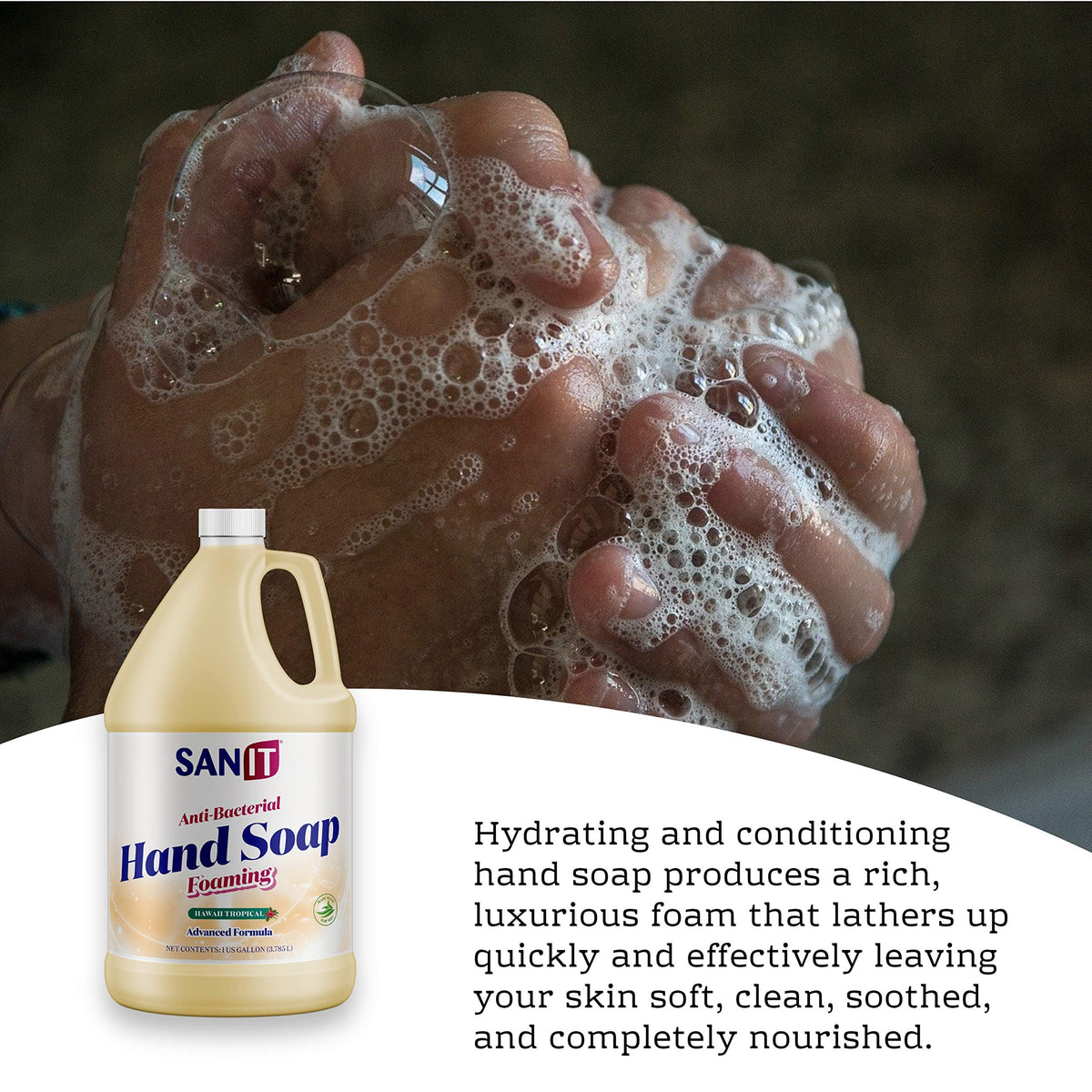 Sanit bottle cap detail highlighting resealable top for spill-free storage