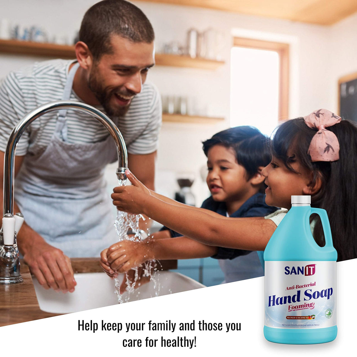 Sanit packaging close-up made in USA label reassuring quality and domestic manufacture