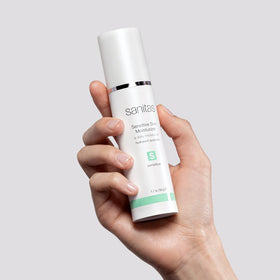 SANITAS application on hand demonstrating quick absorption and calming effect