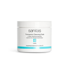 Sanitas front packaging showing jar label and benefits for clearer skin