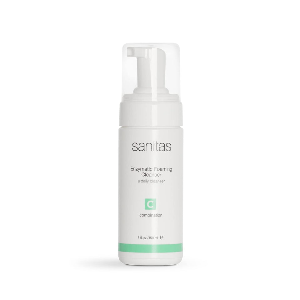 Sanitas cleanser front pouch showing label and 5 ounce size benefit