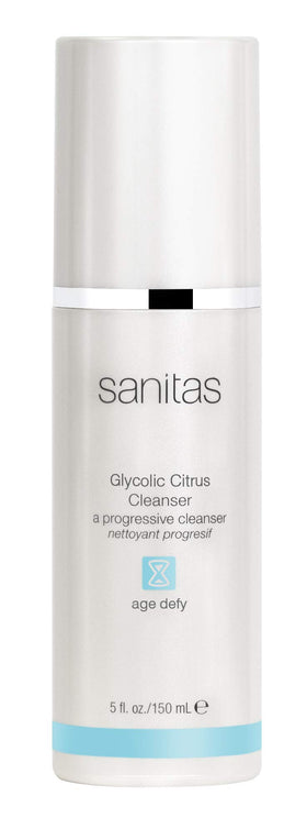 Sanitas cleanser front packaging showing label and 5 ounce size for clear identification and trust