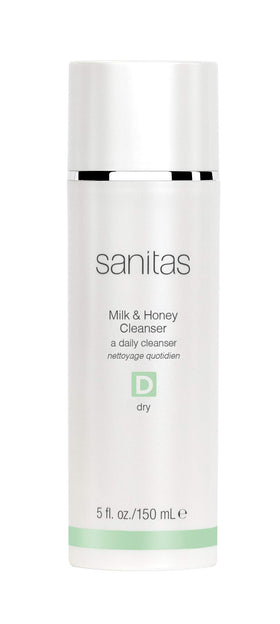 Sanitas milk and honey front packaging shows label and benefits